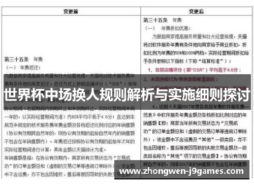 世界杯中场换人规则解析与实施细则探讨 世界杯中场换人规则解析与实施细则探讨